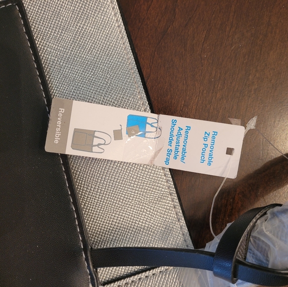 Silver/Black reversible Tote - Picture 6 of 6